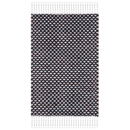 Safavieh 4 x 6 ft. Montauk Contemporary Rectangle Rug Black & Ivory MTK475Z-4